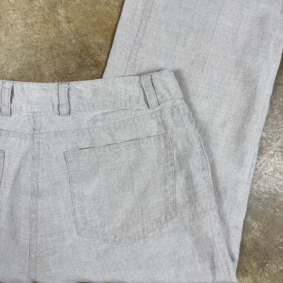 Eileen Fisher Women’s Petite Small Organic‎ Linen Pants Stone Straight Leg - Picture 1 of 14